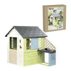Игровой домик Smoby Life Радужный с летней кухней Фото 1