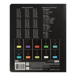 Тетрадь ZiBi BLACK 48 аркушів, клітинка, біла рамка Фото 1