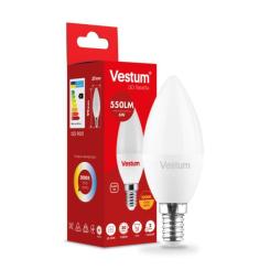 Лампочка Vestum LED C37 6W 3000K 220V E14 Фото 1