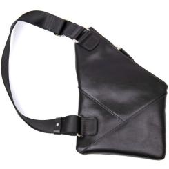 Сумка Grande Pelle Кожаная через плечо Черная Фото 1