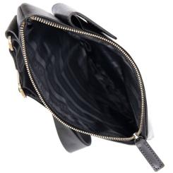 Сумка Grande Pelle Кожаная через плечо Черная Фото 5