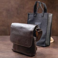 Сумка Grande Pelle В гладкой коже Шоколадная Фото 11