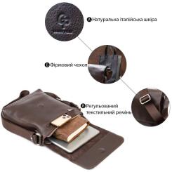 Сумка Grande Pelle В гладкой коже Шоколадная Фото 3