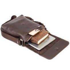 Сумка Grande Pelle В гладкой коже Шоколадная Фото 4