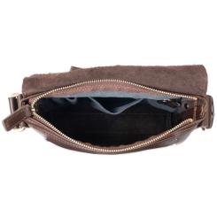 Сумка Grande Pelle В гладкой коже Шоколадная Фото 5