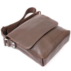 Сумка Grande Pelle В гладкой коже Шоколадная Фото 6