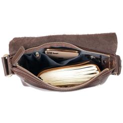 Сумка Grande Pelle В гладкой коже Шоколадная Фото 7