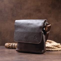 Сумка Grande Pelle В гладкой коже Шоколадная Фото 8