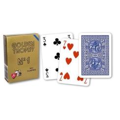 Карты игральные Modiano Golden Trophy 100 Plastic (blue) Фото 2