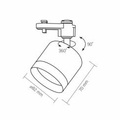 Светильник Videx під лампу GX53 трековий Фото 1