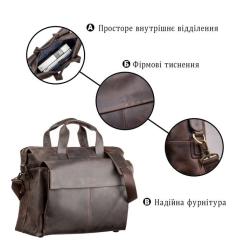 Сумка Shvigel Шкіряна Коричнева Фото 3