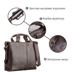 Сумка Shvigel Кожаная Коричневая Фото 3