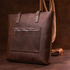 Сумка Shvigel Винтажная шоппер Коричневая Фото 8