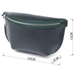 Сумка Shvigel Кожаная на пояс Зеленая Фото 2