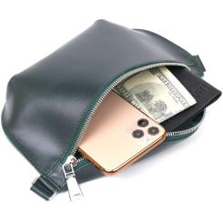 Сумка Shvigel Кожаная на пояс Зеленая Фото 5