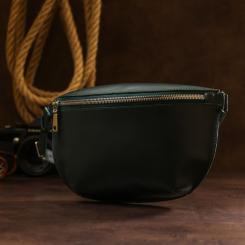 Сумка Shvigel Кожаная на пояс Зеленая Фото 7