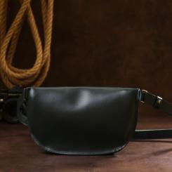 Сумка Shvigel Кожаная на пояс Зеленая Фото 8