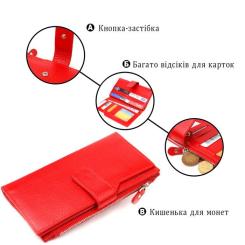 Кошелек Canpellini Из натуральной кожи Красный Фото 3