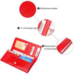 Кошелек Canpellini Из натуральной кожи Красный Фото 3