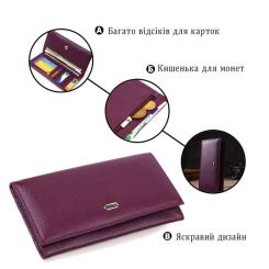 Кошелек Canpellini Из натуральной кожи Сиреневый Фото 3