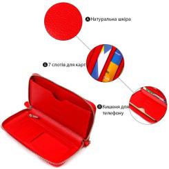 Кошелек Canpellini Из натуральной кожи Красный Фото 3