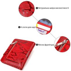 Портмоне Canpellini Из натуральной кожи Красное Фото 3