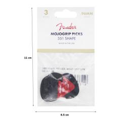 Медиатор Fender Mojo Grip Delrin .96 3 шт. Фото 1