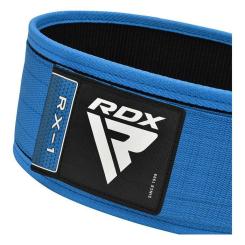 Атлетический пояс RDX RX1 Weight Lifting Belt Blue XL Фото 3