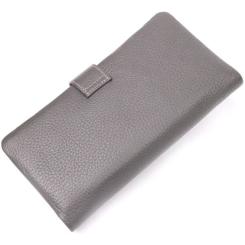 Портмоне Karya Из натуральной кожи Серое Фото 1