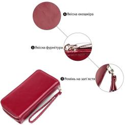 Кошелек Kivi Из экокожи Малиновый Фото 4
