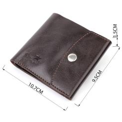 Портмоне Shvigel Из натуральной кожи Коричневое Фото 2