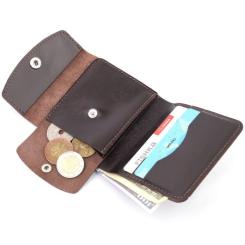 Портмоне Shvigel Из натуральной кожи Коричневое Фото 6