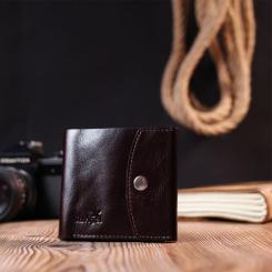 Портмоне Shvigel Из натуральной кожи Коричневое Фото 7