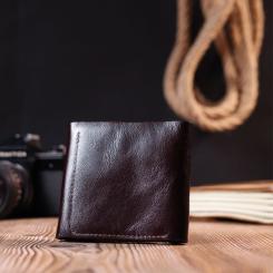 Портмоне Shvigel Из натуральной кожи Коричневое Фото 8