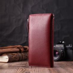 Кошелек ST Leather З натуральної шкіри Бордовий Фото 9