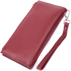 Кошелек ST Leather З натуральної шкіри Бордовий Фото 1