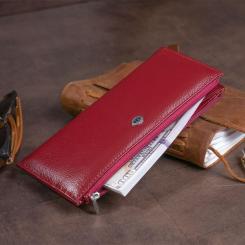 Кошелек ST Leather Из кожи Бордовый Фото 9