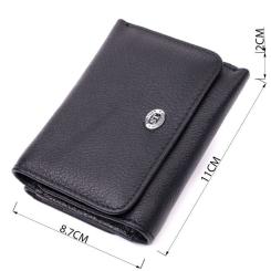 Кошелек ST Leather Из натуральной кожи Черный Фото 2