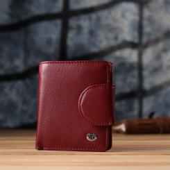 Кошелек ST Leather Из натуральной кожи Бордовый Фото 8