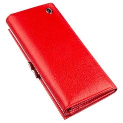 Кошелек ST Leather З монетницею на клямці Червоний Фото