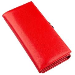 Кошелек ST Leather З монетницею на клямці Червоний Фото 1