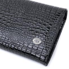 Кошелек ST Leather Из натуральной кожи Черный Фото 4