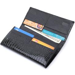 Кошелек ST Leather Из натуральной кожи Черный Фото 5