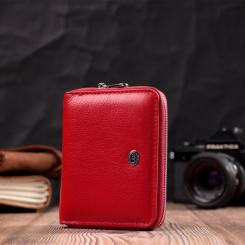 Кошелек ST Leather Кожаный Красный Фото 7