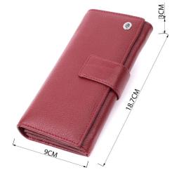 Кошелек ST Leather Из натуральной кожи Бордовый Фото 2