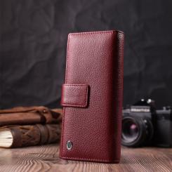 Кошелек ST Leather Из натуральной кожи Бордовый Фото 8