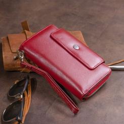 Кошелек ST Leather Из кожи Бордовый Фото 10