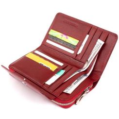 Кошелек ST Leather Из кожи Бордовый Фото 7