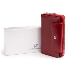 Кошелек ST Leather Из кожи Бордовый Фото 8