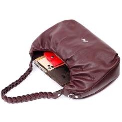 Сумка Karya Кожаная Бордовая Фото 9